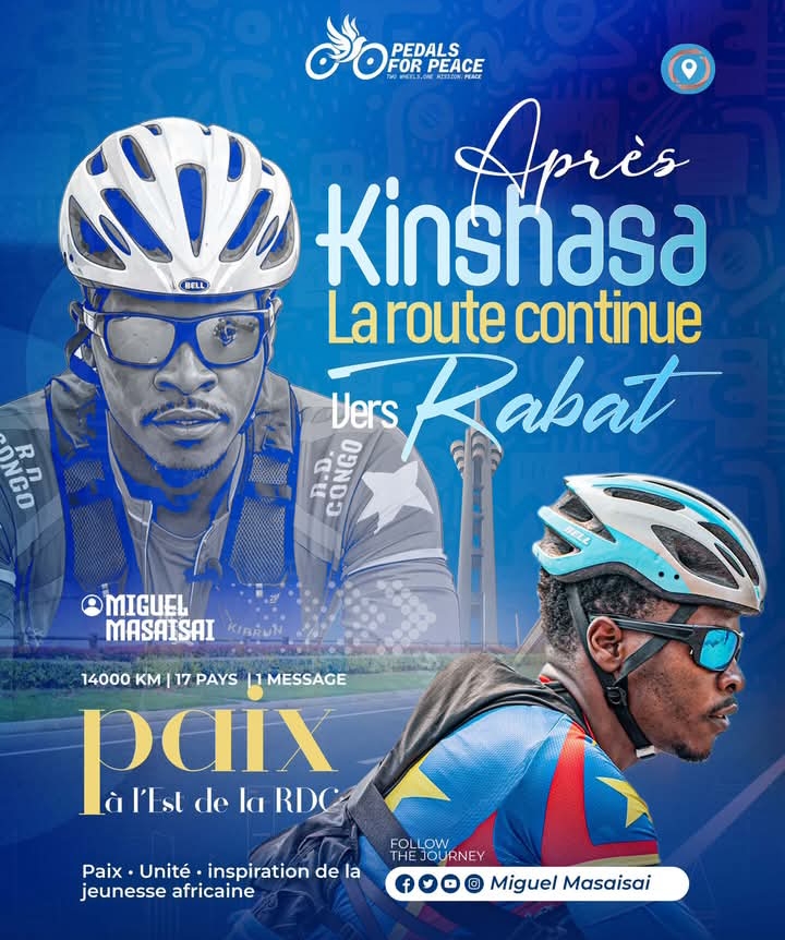 LA PAIX, UN HORIZON EN RDC: LE CYCLISTE CONGOLAIS MIGUEL MASAISAI TROUVE LA MORT À BRAZZAVILLE.